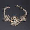 Luxury Fashion Multi-Layer Alloy Tassel Halsband Armband Örhängen Ringuppsättningar för Kvinnor Party Hjärtformade Smyckesatser