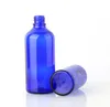 5 10 15 20 30 50 100 ML Glassprayfles, parfumontstuiver - Randbare lege kobaltblauwe flessen met zwarte plastic fijne mistsproeiers