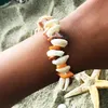 Doreen Box Bracciale con conchiglie colorate irregolari in acrilico stile bohemien per gioielli di moda da donna Summer Beach Party Club