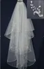 Principais véus de casamento de miçangas de noiva de noiva de noiva branca véu de noiva de duas camadas com pente al6042