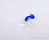 Verrerie de fumée de petite tasse oblique bleue Bangs en verre en gros, narguilé en verre, accessoires de pipe à fumée