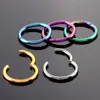 Andra 10st Lot G23 Titanium gångjärnssegment Septum Clicker Nosringar Nippel öronbrosk Tragus Lip Piercing Fashion Jewelry294H