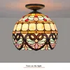 30CM European Love Baroque Celling Lights Tiffany Stained Glass Dining Room Bedroom Aisle Corridor Bathroom Ceiling Lamp TF050