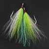 Bucktail Teasers Amo da pesca Tappi per la pesca in acqua salata Esche Teaser Tail Fluke Rig Ganci super resistenti 10 pezzi Borsa9039582