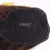 vmae 120g 천연 613 브라운 더블 그린 말 테일 꽉 구멍 클립 직선 드로우 스트링 포니 테일 처녀 인간 머리 확장