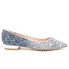 Chandal Ballet Flats Hot Sale-Glitter Pointed Toe CCS 2020 Luxury Woman Dress Shoes Flat Heel Shoes