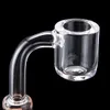 4mm Thick Quartz Banger Domeless Nail Flat top 10mm 14mm 18mm male female for Glass bongs 643