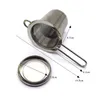 304 Stainless Steel Tea Silter med handtag Lös blad Tea Infusionskorgfilter med lock WB1935