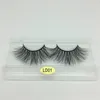 Long Dramatic 3D Mink Eyelash 5D 25mm Long Thick Mink Lashes Handmade False Eyelash With Tray No Box Makeup LD Series Custom Private Logo