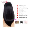 Wigs brazilian straight lace closure wigs pre plucked hairline with baby hair 1030inch wig 100 remy human hair 4x4 6x6 closure wigs