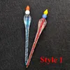 3 Style Cire Dab Outil Coloré Verre Dabber Cire Huile Outil Dab Bâton Sculpture Outils Nail Pour Pipe Bong