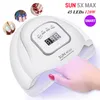 Sun X5 Max 120W UV LED-nagelampa 45 LED-lampor Smart Nail Dryer Lampor med sensor LCD-skärm för härdning av nagelgel Polsk manikyrverktyg Y191029