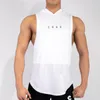 Tanques de moda de roupas novas masculino com capuz de algodão masculino camisa fitness colar