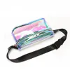 Mulheres Laser Cintura Pacote Mulheres PVC Saco Clear Senhora Laser Cintura Pacotes Ombro Zipper Bags Beach Sport Travel Bags Ao Ar Livre Capas RRA460