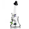 Svamp glas bong duschhuvud diffusor bägare bas dab rig rökrör tjock glas vatten bongs hookahs shisha med 14mm led 7 tums