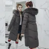 Hooded Fur Collar Winter Down Coat Jacket Long Warm Women Cotton-padded Casaco Feminino Abrigos Mujer Invierno Wadded Parkas 031