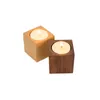Chandelier parfumé bougeoir cube en bois créatif aromathérapie bois nordique décor à la maison église fête table décoration