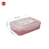 Rechthoekig Kids School Soepkom Sub-raster Plastic Lunchboxen Magnetron Compartiment Voedsel Fruit Opslag Voedsel Containers Bento Box C18112301