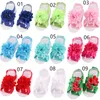 New Arrival kids Flower Sandals baby Barefoot Sandals Foot Flower Wristband Lace Foot Band Infant Girl Kids First Walker Shoes