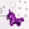 New Chaveiro Unicorn Keychain Fashion Glitter Key Ring Sequins Animal Key Chain Gifts for Women Car Bag Accessories Keyring Charms