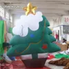 Customized Advertising Simulation Inflatable Christmas Tree 3m Height Artificial Xmas Tree With Printing For Holiday Decoration