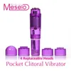 1PCS 4 Interchangeable Tips Waterproof Mini Full Body Massager Relieve Stress Travel Pocket Rocket Vibrator Sex Toys for Women C18112801