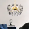 Modern Luxury LED Chandeliers Light Golden Glass Creative Art Nordic Simple Restaurant American Style Bedroom Chandelier