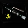 Mini Nector Collector Kit With Box Small Nector Collectors With Titanium Nail Dabber Dish 10mm 14mm Glass Pipe Plastic Keck Clip NC NC10