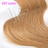 Clip Ins Unprocessed European Brazilian Human Hair Extensions 100g Natural Color Golden Full cuticle aligned