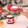 1st julstickning mugg cup set adornos navidad tela dekoration de tabell de noel nyårsmaterial för familjen12558