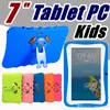 Niños Marca Tablet PC 7" Quad Core niños tabletas de Android 4.4 jugador Allwinner A33 Google WiFi altavoz grande cubierta protectora