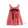 3 colors Wholesale Baby Dress Girl Retro Cotton Blend Blouse Cotton Girl Sleeveless Backless Crocheted Pattern Princess Party Dress