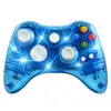 Joystick de manette de jeu de télécommande de jeu de contrôleur sans fil transparent avec lumière LED pour Microsoft pour Xbox 360