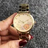 Mode M fleur design marque montres femmes fille métal acier bande Quartz montre-bracelet M72220C