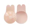 10pairs Mulheres Push Up Bra Orelhas de coelho auto-adesivo sutiã de silicone Capuz Adesivos elevador do peito invisível Strapless Blackless Bra Pad