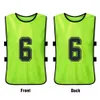 12 PCS Adultes Football Pinnies Séchage Rapide Football Équipe Maillots Jeunesse Sports Scrimmage Football Équipe Formation Numéroté Dossards