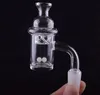 XXL Quartz Banger Nail Cyclone Carb Cap 100% Quartz Kort hals 10mm 14mm18mm Man Kvinna för DAB Rigs