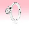 Love heart Pendant Rings Women Girls Wedding Jewelry for Pandora 925 Sterling Silver Valentine's Day gift Ring with Original box