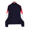 Kvinnor Splicing Multicolor Hoodies Fashion Trend Zipper Front Cut Sy Stand Neck Raglan Sweans Shirt Casual Patchwork Pullovers Tops