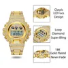 MISSFOX G Stijl Mannen Horloge 30M Waterdicht Horloge LED Rose Gouden Klok Horloge Mannelijke Xfcs Relogios Masculino263P