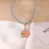 2020 Bohemian Cute Daisy Bee Charms Pendant Necklace for Women Gilrs Sunflower Friendship Necklace Fashion Jewelry