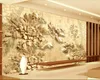 九龍の遊びビーズの木の壁画の壁画の写真壁紙のための壁3 dリビングルームの寝室の屋根のカフェの壁の壁画ロールパペルデパーテ