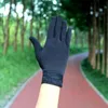 Fem fingrar handskar vit elastisk dam fitness tight varm sammet dans student prestanda spets etikett vit1