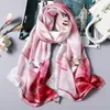 Groothandel-vrouw luxe designer zijden sjaal China wind moerbei zijde gedrukt geschenk sjaal lange sjaal fabrikant groothandel