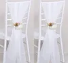 Romantische Hochzeit Stuhl-Schärpen Flowy Chiffon Chiavari Stuhl-Schärpen Maß Blush Weiß Elfenbein Hochzeit Veranstaltungsdekorationen 65 * 200 cm