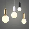 Pendant Lamps Nordic Glass Ball Chandelier Ceiling Lamp Mordern Sigle Light