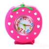 Reloj de pulsera de cuarzo con fresa para niños, bonito reloj de pulsera de silicona a la moda, relojes para niños, reloj bonito para bebé, reloj de dibujos animados en 3D