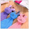 Großhandel Absorbieren Hand Trocken Handtuch Cartoon Tier Kaninchen Weiche Korallen Fleece Schnell Trockene Handtücher Küche Badezimmer Hängen Wischen Handtuch DH0602