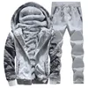 Masculinos Tracksuits Oloey Inverno Esporte Terno Quente Veludo Casual Homens Sportwear Sets Sporting Track Suites Hoodie Sweat Tracksuit Set Plus Size1