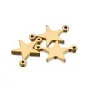 50pcs/Los 15x9.5mm Edelstahl Pentagramm Charme Double Hole Star Anhänger Zauber für DIY -Armband Making Accessoires Pentagramm Charme